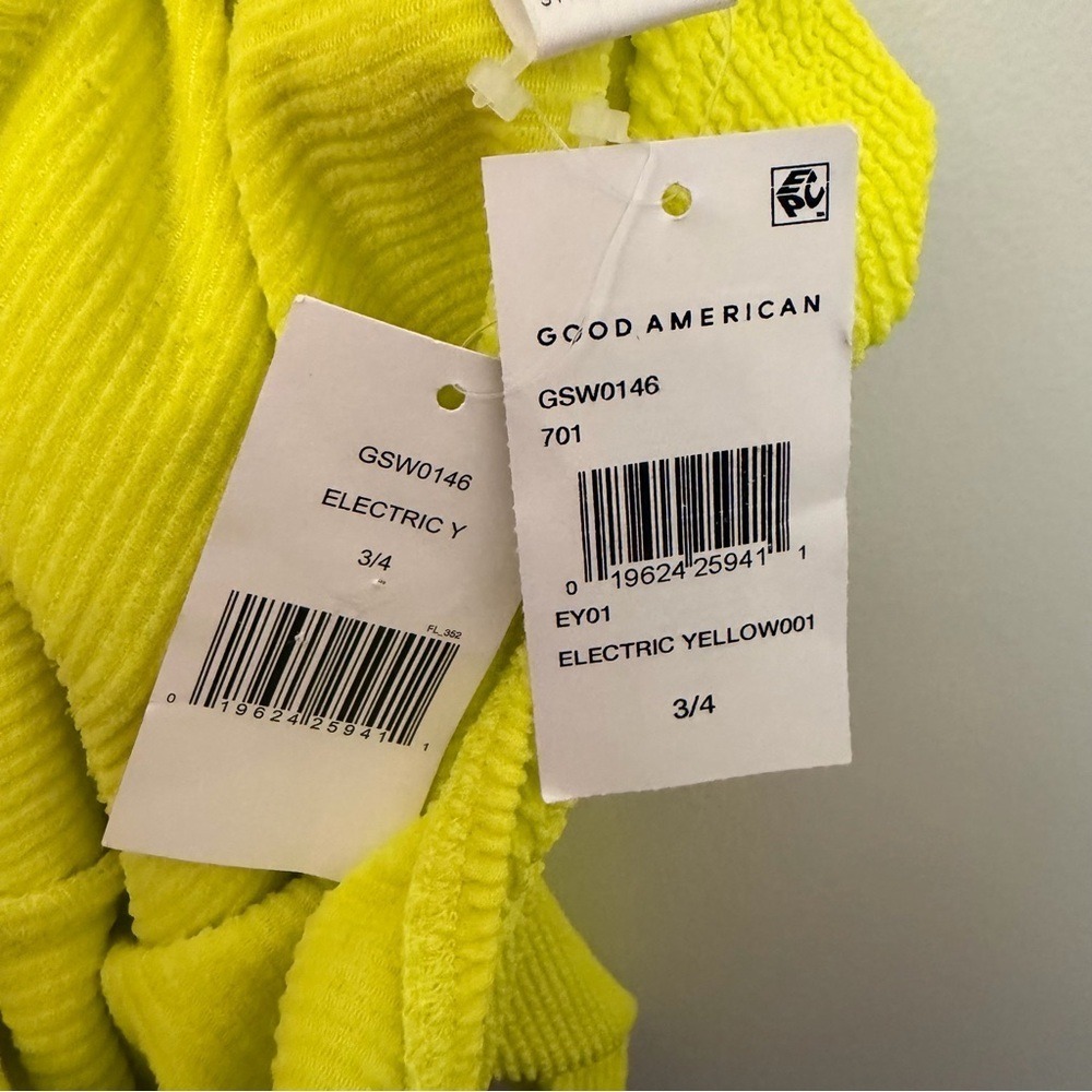 Good American Always Fits One Piece Swimsuit Neon Electric Yellow - Picture 5 of 5